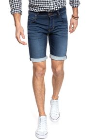 Mustang - SPODENKI MUSTANG Chicago Short Denim Blue. Materiał: denim #6