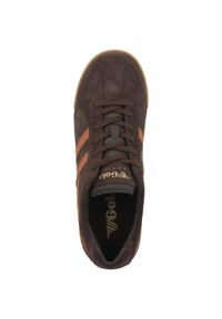Buty do chodzenia męskie Gola Harrier Suede leder 2024. Kolor: brązowy. Materiał: zamsz, materiał. Szerokość cholewki: normalna. Sport: turystyka piesza
