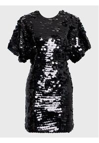 ROTATE Sukienka koktajlowa Big Sequins RT2246 Czarny Slim Fit. Kolor: czarny. Materiał: syntetyk. Styl: wizytowy #3