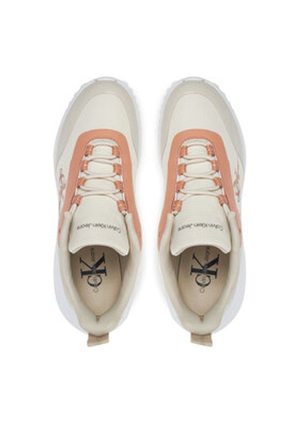 Calvin Klein Jeans Sneakersy Eva Runner Low Lace Mix Ml Wn YW0YW01442 Écru. Materiał: materiał