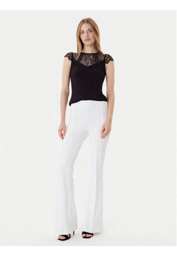 Morgan Bluzka 232-DGIULIA Czarny Slim Fit. Kolor: czarny. Materiał: wiskoza