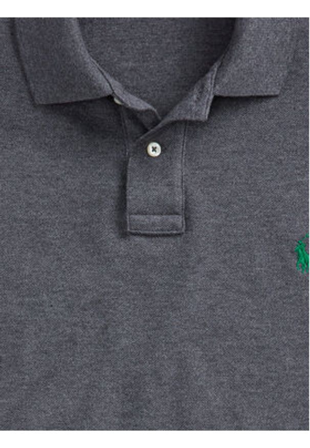 Polo Ralph Lauren Polo 710782592002 Szary Slim Fit. Typ kołnierza: polo. Kolor: szary. Materiał: bawełna