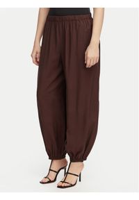 only - ONLY Spodnie materiałowe Scarly 15380514 Brązowy Relaxed Fit. Kolor: brązowy. Materiał: materiał #1