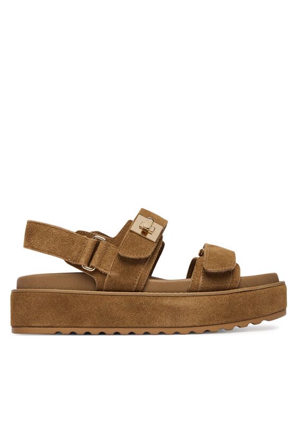 Steve Madden Sandały Bigmona 11003034 Brązowy. Kolor: brązowy. Materiał: zamsz, skóra