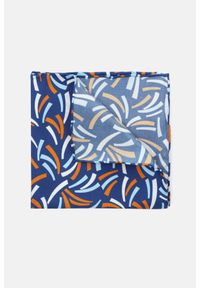 Lancerto - Poszetka Granatowa Mixkolor Jedwabna Abstrakcyjny Wzór. Kolor: niebieski. Materiał: jedwab #1