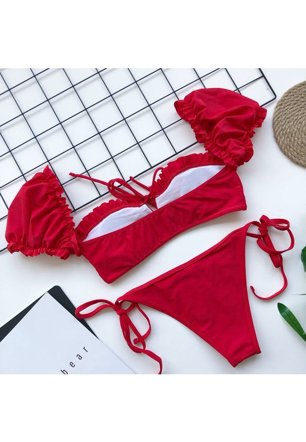 Intica - Bikini z rękawkiem na lato z trwałego materiału Saskia. Kolor: biały. Materiał: materiał