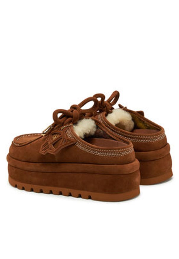 Naked Wolfe Klapki Blizzard Brązowy. Kolor: brązowy. Materiał: zamsz, skóra