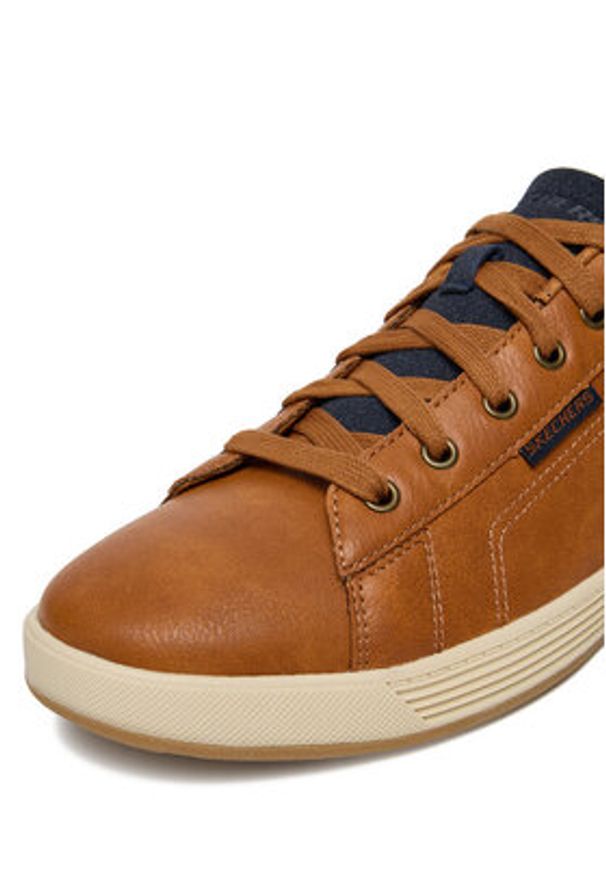 skechers - Skechers Sneakersy CAVELL HENSLEY 210946 LUG Brązowy. Kolor: brązowy. Materiał: materiał