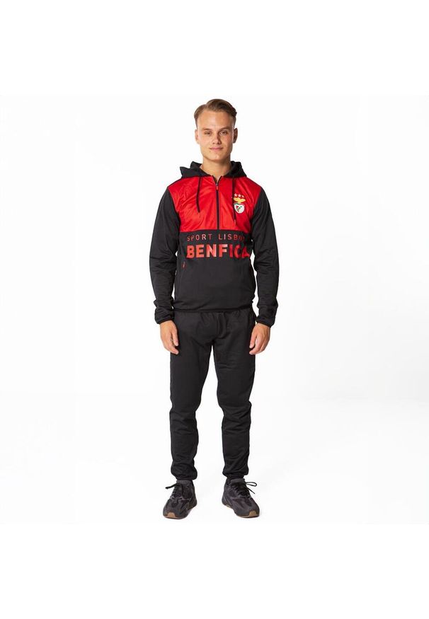 SL BENFICA - Dres piłkarski dla dorosłych SL Benfica 23/24. Kolor: czerwony, czarny, wielokolorowy. Materiał: dresówka. Sport: piłka nożna