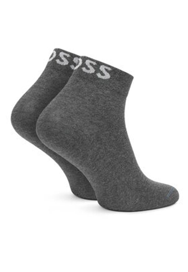 BOSS Skarpety długie 2P SH Logo CC 50502066 Szary. Kolor: szary. Materiał: bawełna