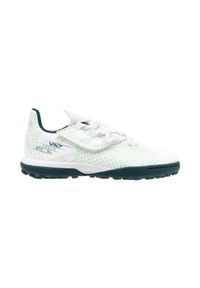 KIPSTA - Buty do piłki nożnej dla dzieci Kipsta Viralto I Easy Turf TF na rzepy. Zapięcie: rzepy. Materiał: kauczuk. Szerokość cholewki: normalna. Sport: piłka nożna