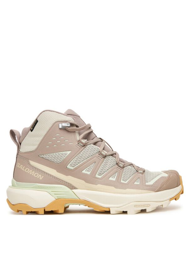 salomon - Salomon Trekkingi X Ultra 360 Edge Mid Gore-Tex L47816300 Beżowy. Kolor: beżowy. Materiał: materiał
