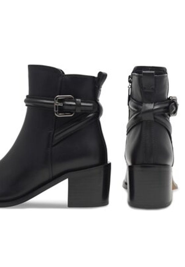 Gino Rossi Botki CHIERI-36089 Czarny. Kolor: czarny. Materiał: skóra