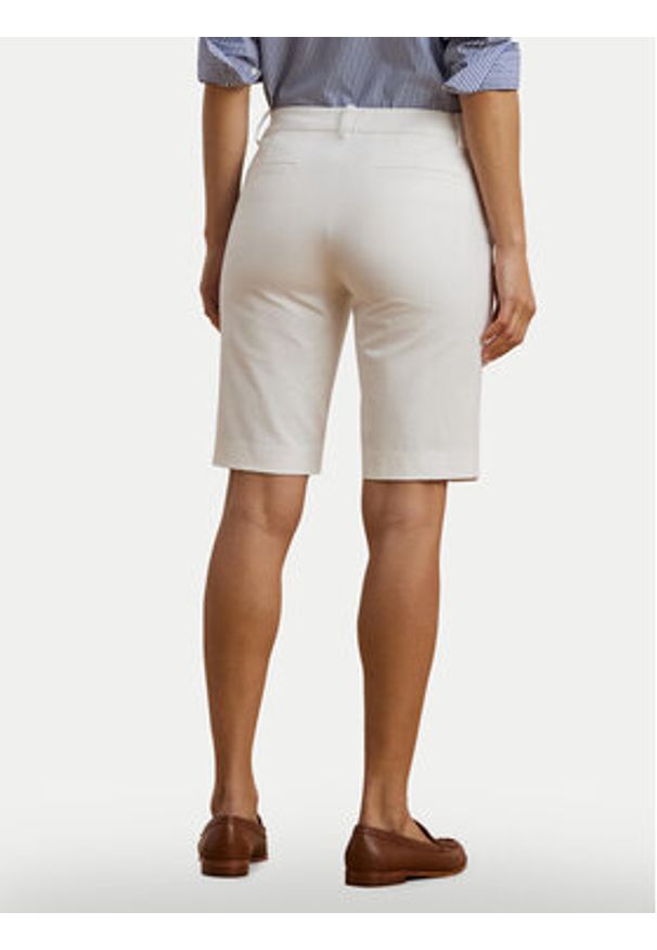 Lauren Ralph Lauren Szorty materiałowe Bsr-Btms 200661653 Biały Regular Fit. Kolor: biały. Materiał: bawełna