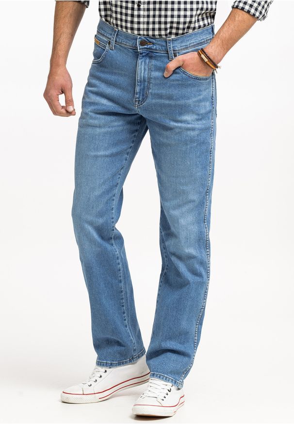 Wrangler - WRANGLER TEXAS MĘSKIE SPODNIE JEANSOWE JEANSY DŻINSY FRIDAY ROCK W121HR47E 112331061. Styl: rockowy