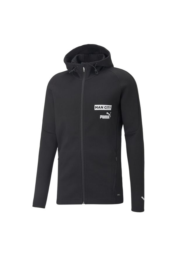 Puma - Manteau Homme MCFC CASUALS Noir Noir. Typ kołnierza: kaptur. Kolor: wielokolorowy, biały, czarny. Materiał: materiał. Sport: piłka nożna