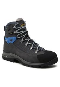Trekkingi Asolo Finder Gv Mm GORE-TEX A23102 00 A915 Graphite/Gunmetal/Sporty Blue. Kolor: szary. Materiał: skóra, zamsz. Technologia: Gore-Tex. Sport: turystyka piesza #1
