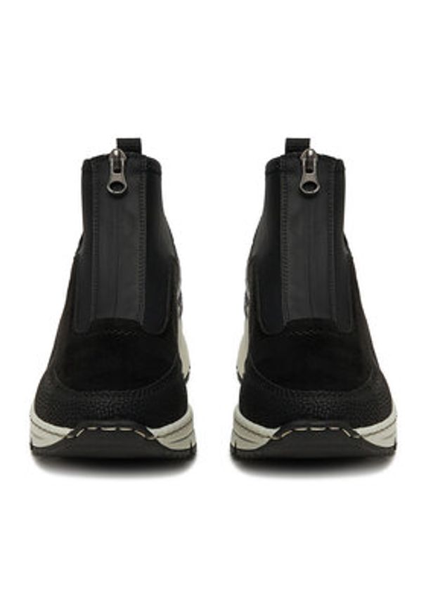 Rieker Botki N6352-00 Czarny. Kolor: czarny. Materiał: materiał