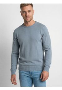 Sinsay - Bawełniany sweter basic - niebieski. Kolor: niebieski. Materiał: bawełna #1