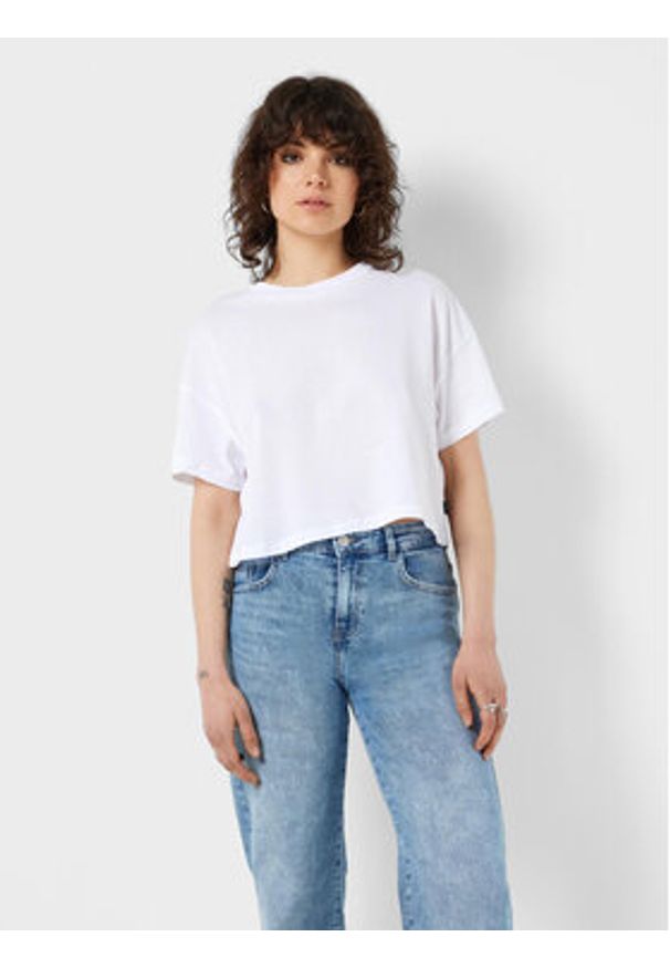 Noisy may - Noisy May T-Shirt Alena 27023863 Biały Cropped Fit. Kolor: biały. Materiał: bawełna