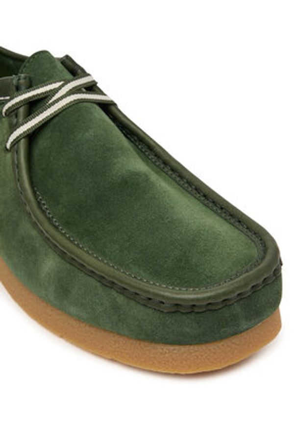 Clarks Półbuty Wallabee EVO 26186170 Zielony. Kolor: zielony. Materiał: zamsz, skóra