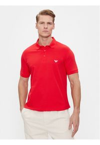 Emporio Armani Underwear Polo 211804 4R461 00774 Czerwony Regular Fit. Typ kołnierza: polo. Kolor: czerwony. Materiał: bawełna #1