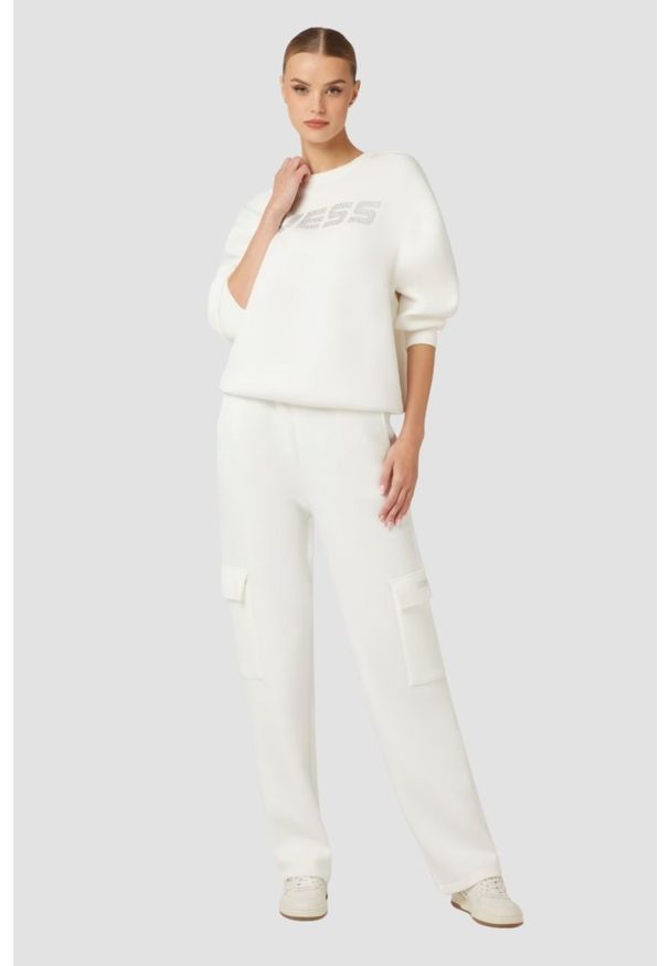 Guess - GUESS Damska bluza w kolorze ecru Cecilia, Rozmiar S. Kolor: beżowy