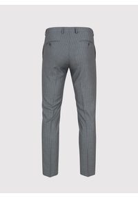 Pako Lorente - PAKO LORENTE – Szare spodnie garniturowe w prążek. Kolor: szary. Materiał: wiskoza, poliester. Wzór: prążki. Styl: elegancki