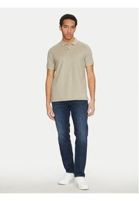 Calvin Klein Polo K10K114475 Beżowy Regular Fit. Typ kołnierza: polo. Kolor: beżowy. Materiał: bawełna #4