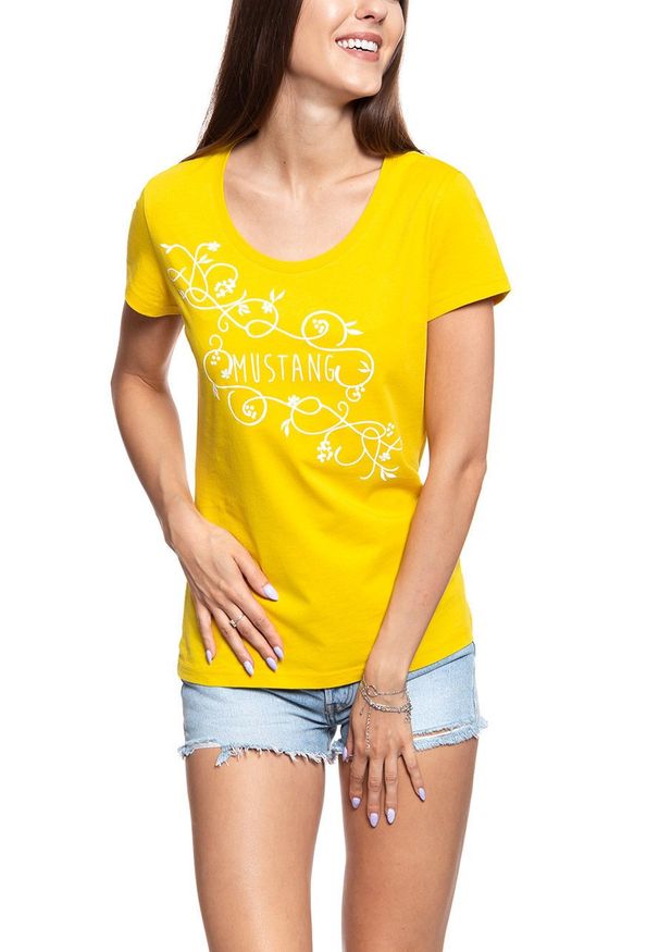 Mustang - MUSTANG T SHIRT DAMSKI Alexia C Print 1009390 9046. Wzór: nadruk
