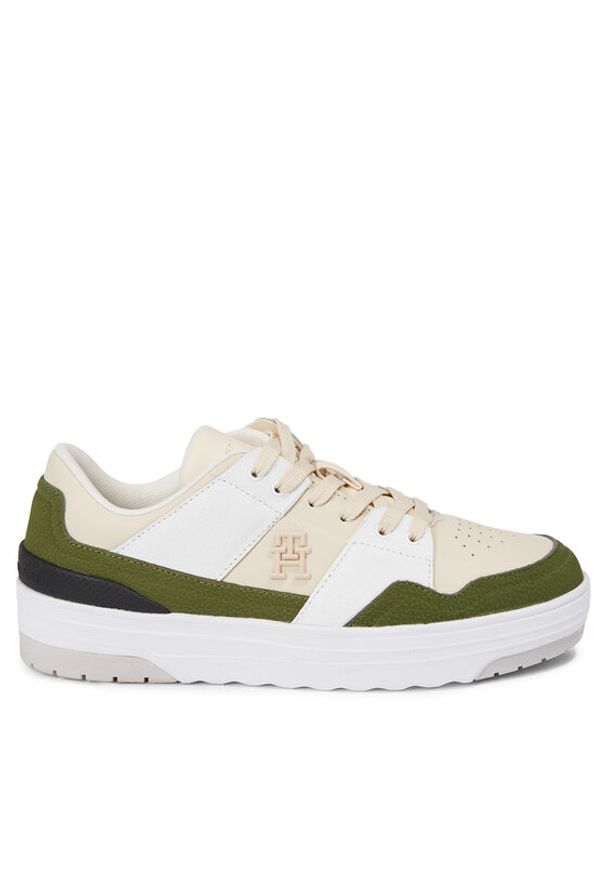TOMMY HILFIGER - Tommy Hilfiger Sneakersy Th Lo Basket Sneaker FW0FW07309 Beżowy. Kolor: beżowy