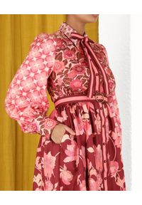 ZIMMERMANN - Wzorzysta sukienka z jedwabiu. Kolor: czerwony. Materiał: jedwab. Styl: klasyczny. Długość: mini #4