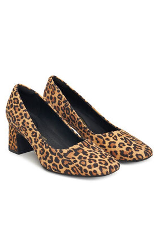 Clarks Czółenka Fernie Court 26183033 Brązowy. Kolor: brązowy. Materiał: zamsz, skóra