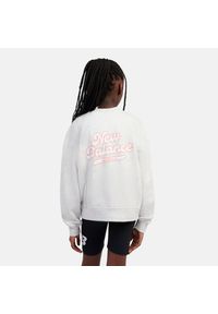 Bluza dziecięca New Balance LAKG0205AHH – szara. Kolor: szary. Materiał: bawełna, poliester. Wzór: napisy. Styl: sportowy #2