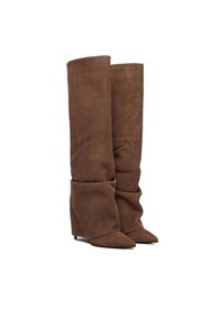 LE SILLA - Le Silla Kozaki Stivale Andy 120 2030A100R1PPPOW Brązowy. Kolor: brązowy. Materiał: skóra, zamsz #3