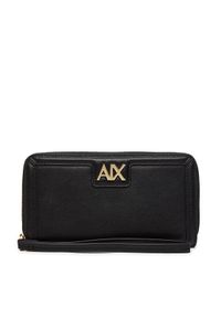 Armani Exchange Duży Portfel Damski 948451 4R731 Czarny. Kolor: czarny. Materiał: skóra