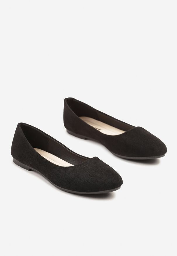 Renee - Czarne Balerinki w Basicowym Stylu Nimisae. Okazja: na co dzień. Kolor: czarny. Styl: elegancki, casual