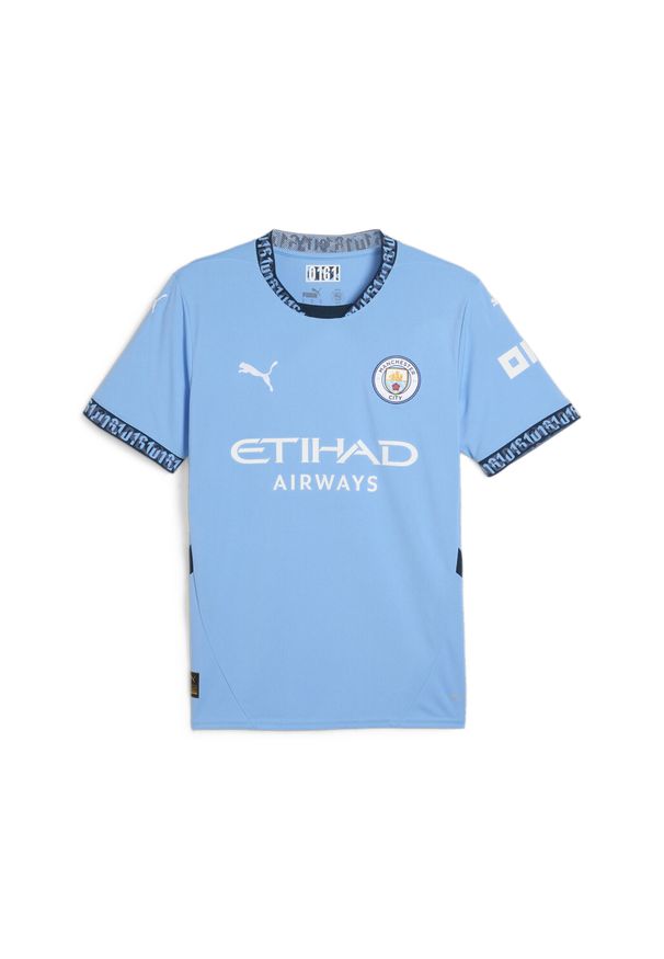 Puma - Męska koszulka domowa Manchester City 24/25 PUMA Team Light Blue Marine. Kolor: niebieski. Sport: piłka nożna