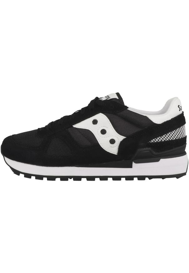 Trenerzy Saucony shadow original. Zapięcie: sznurówki. Kolor: czarny. Materiał: materiał, tkanina, syntetyk. Szerokość cholewki: normalna