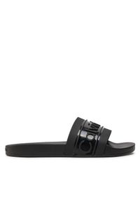 Calvin Klein Klapki Slide Tpu Saffiano HW0HW02107 Czarny. Kolor: czarny