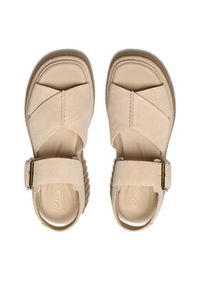 Clarks Sandały Evamar Wish 26181202 Beżowy. Kolor: beżowy. Materiał: zamsz, skóra #4