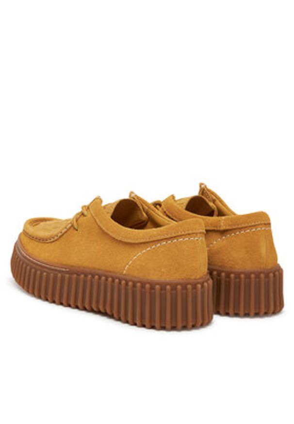 Clarks Półbuty Torhill Bee 26181188 Złoty. Kolor: złoty. Materiał: zamsz, skóra