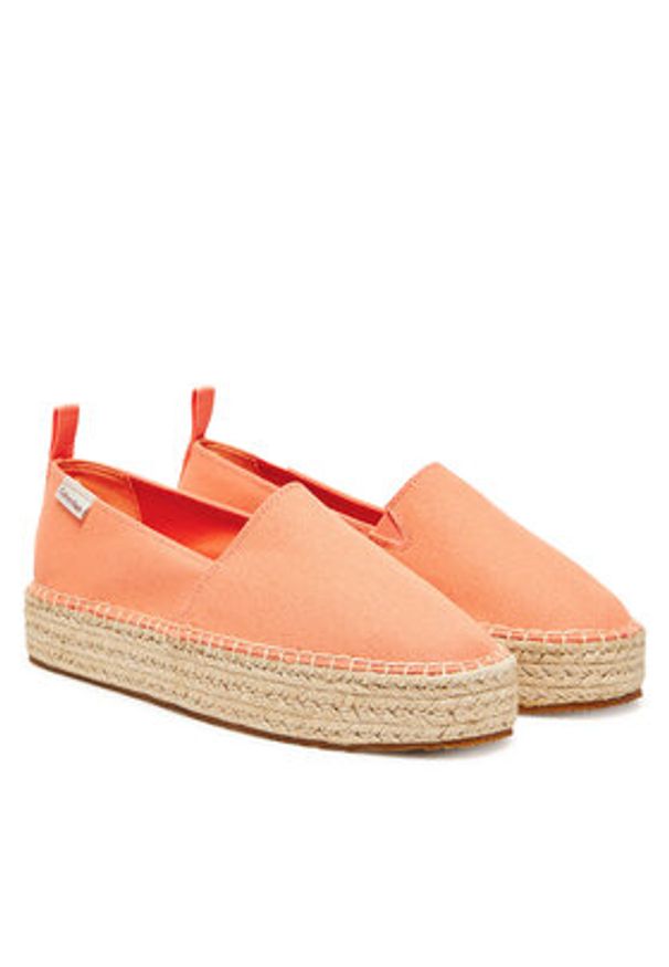 Calvin Klein Jeans Espadryle Platform Espadrille Ml Cs YW0YW01871 Pomarańczowy. Kolor: pomarańczowy. Materiał: materiał. Obcas: na platformie