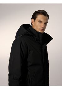 Reserved - Długa puchowa kurtka z dodatkiem Sorony - czarny. Kolor: czarny. Materiał: puch. Długość: długie #1