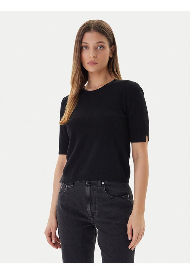 United Colors of Benetton - United Colors Of Benetton Sweter 1002D10D2 Czarny Regular Fit. Kolor: czarny. Materiał: wełna
