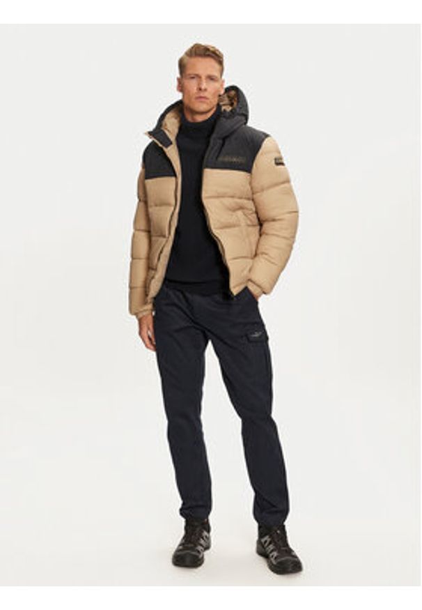 Napapijri Kurtka zimowa A-Hornelen NP0A4GLL Beżowy Regular Fit. Kolor: beżowy. Materiał: syntetyk. Sezon: zima