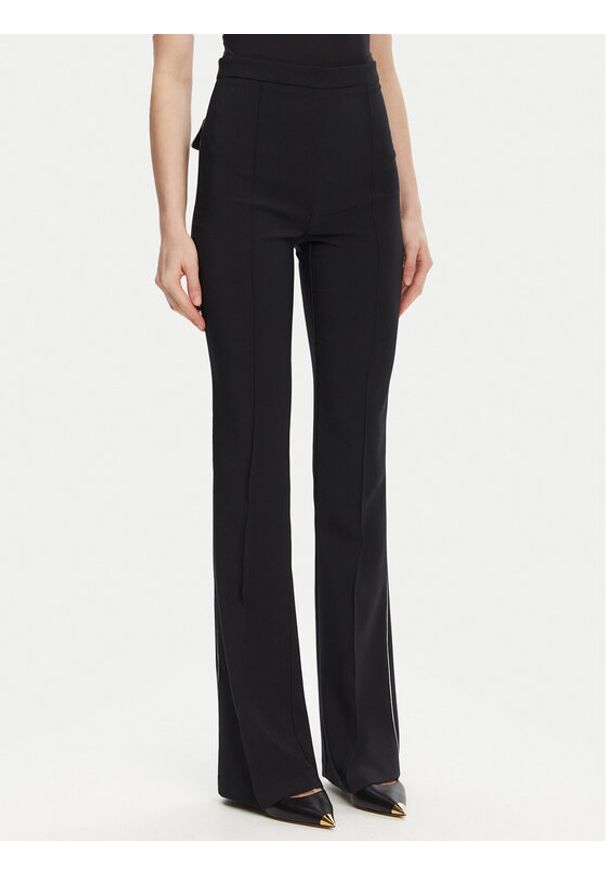 Elisabetta Franchi Spodnie materiałowe PA-084-51E2 Czarny Regular Fit. Kolor: czarny. Materiał: syntetyk