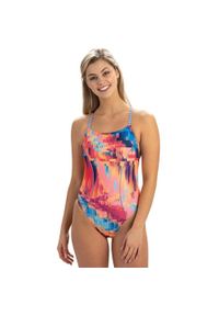 DOLFIN - Dolfin Revibe Roxie Print Diamondback Swimsuit - Rozmiar 26. Kolor: czerwony, wielokolorowy, różowy. Wzór: nadruk #1