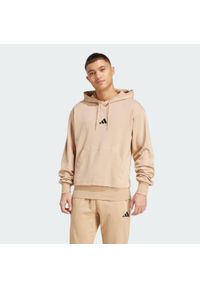 Adidas - Bluza z kapturem Essentials Feelcozy French Terry. Typ kołnierza: kaptur. Kolor: wielokolorowy, beżowy, czarny. Materiał: materiał