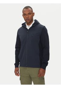 Aeronautica Militare Kurtka softshell 251AF499F559 Granatowy Regular Fit. Kolor: niebieski. Materiał: wiskoza